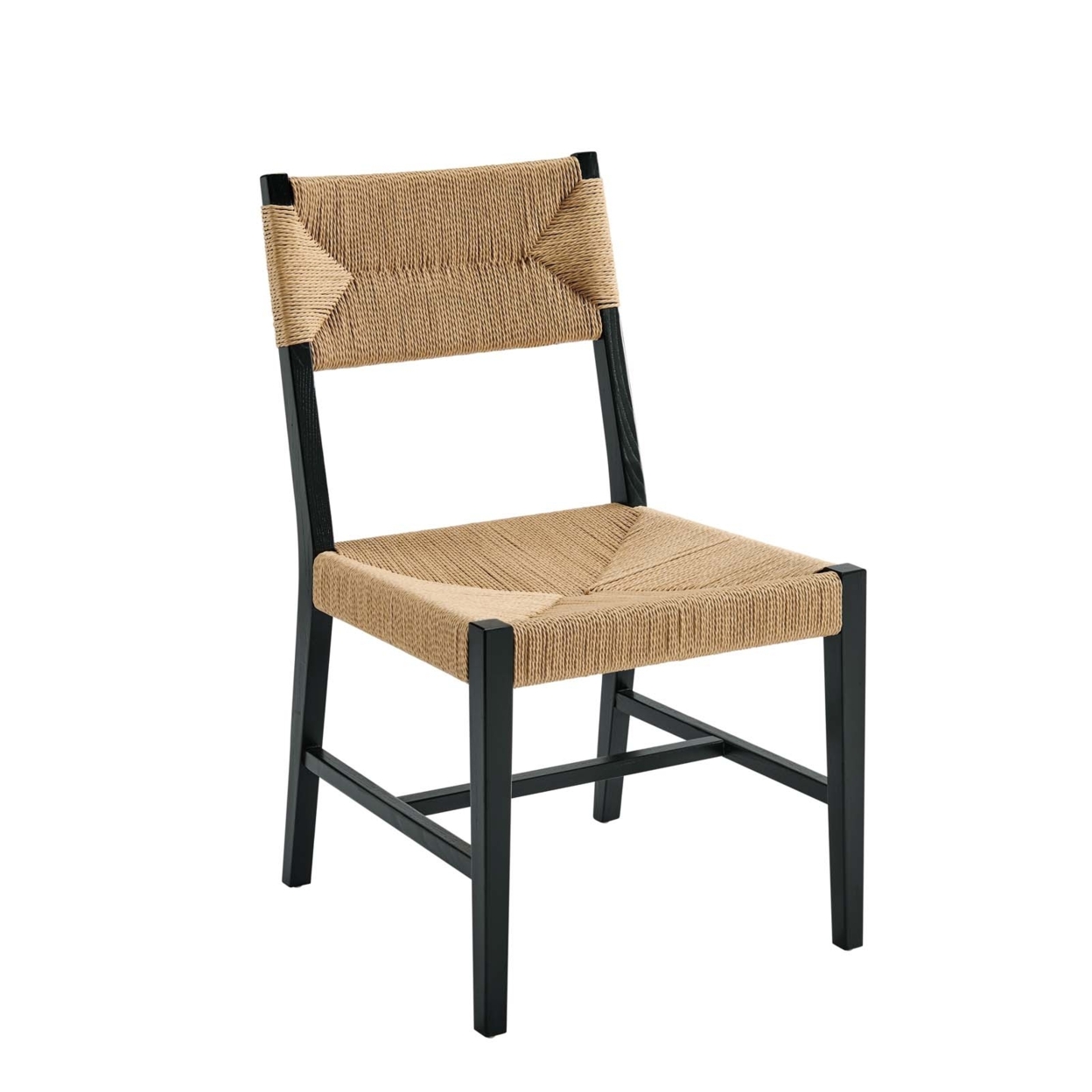 Bodie Wood Dining Chair, Black Natural