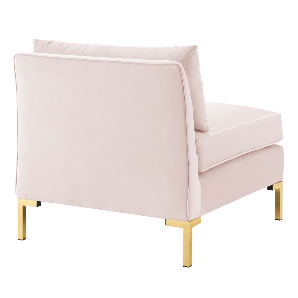 Ardent Performance Velvet Armless Chair, Pink