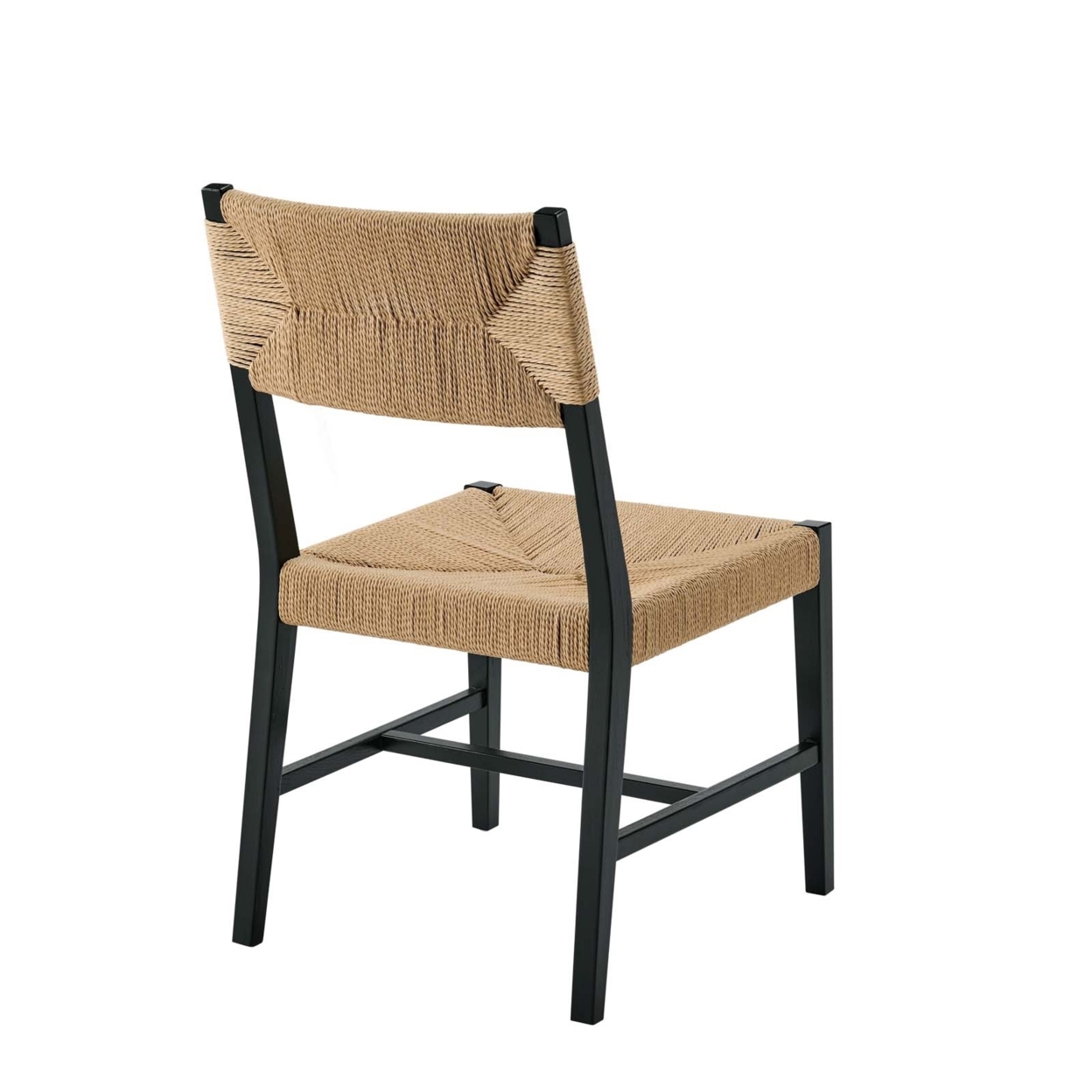 Bodie Wood Dining Chair, Black Natural