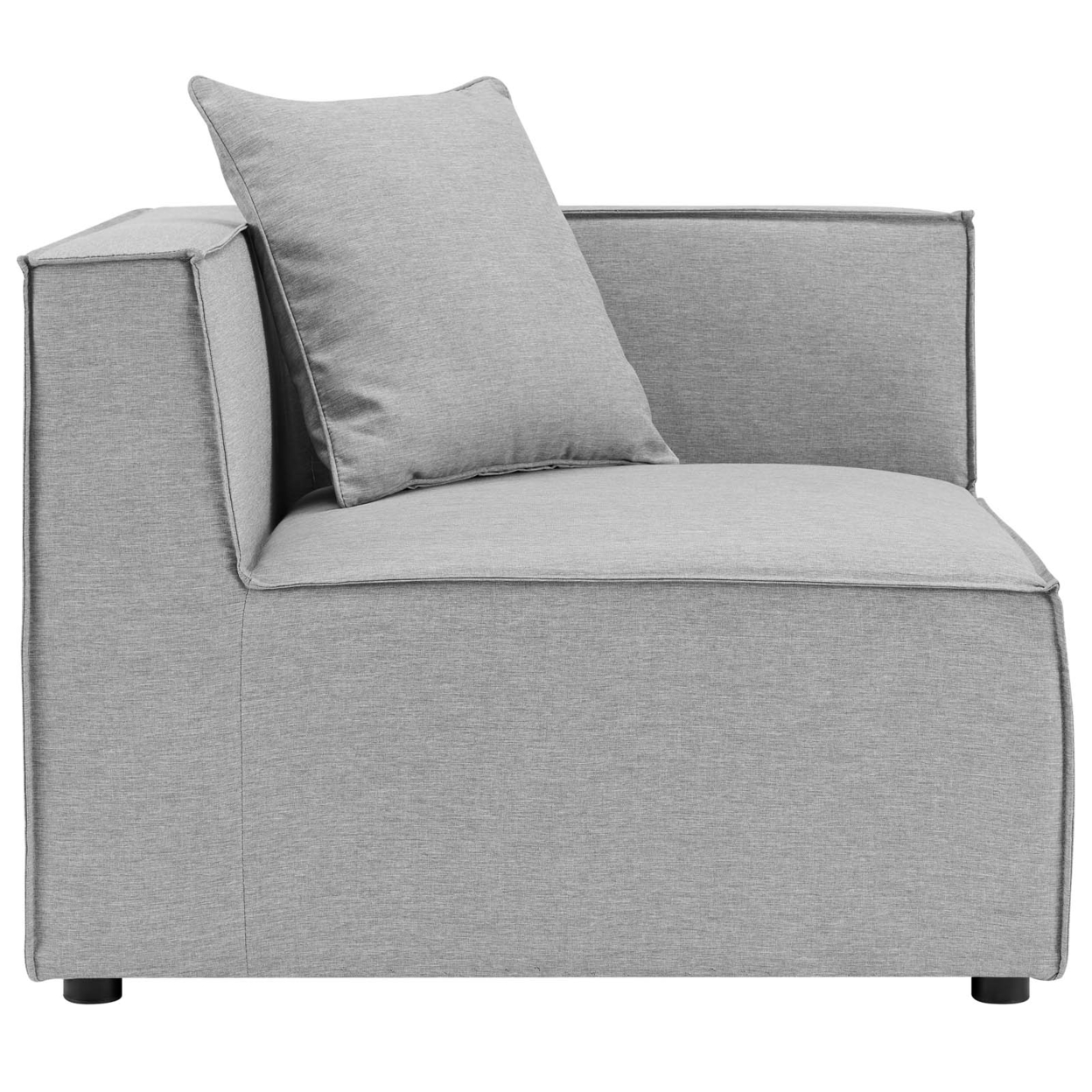 Saybrook Outdoor Patio Upholstered 2-Piece Sectional Sofa Loveseat, Gray