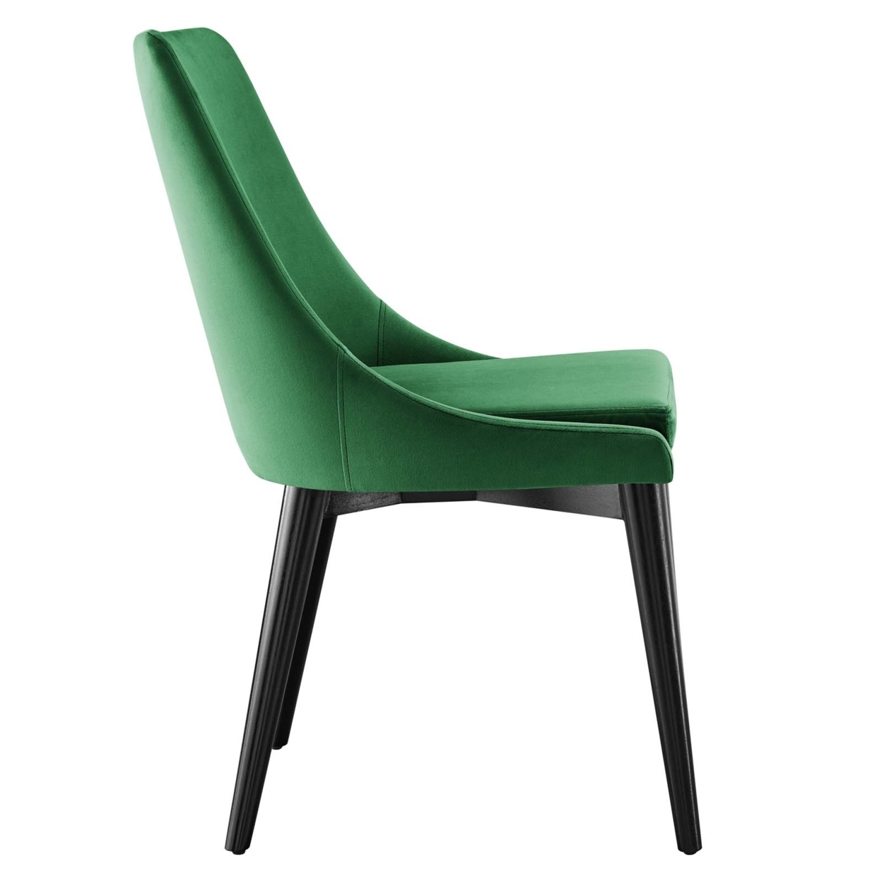 Viscount Accent Performance Velvet Dining Chairs - Set Of 2, Emerald