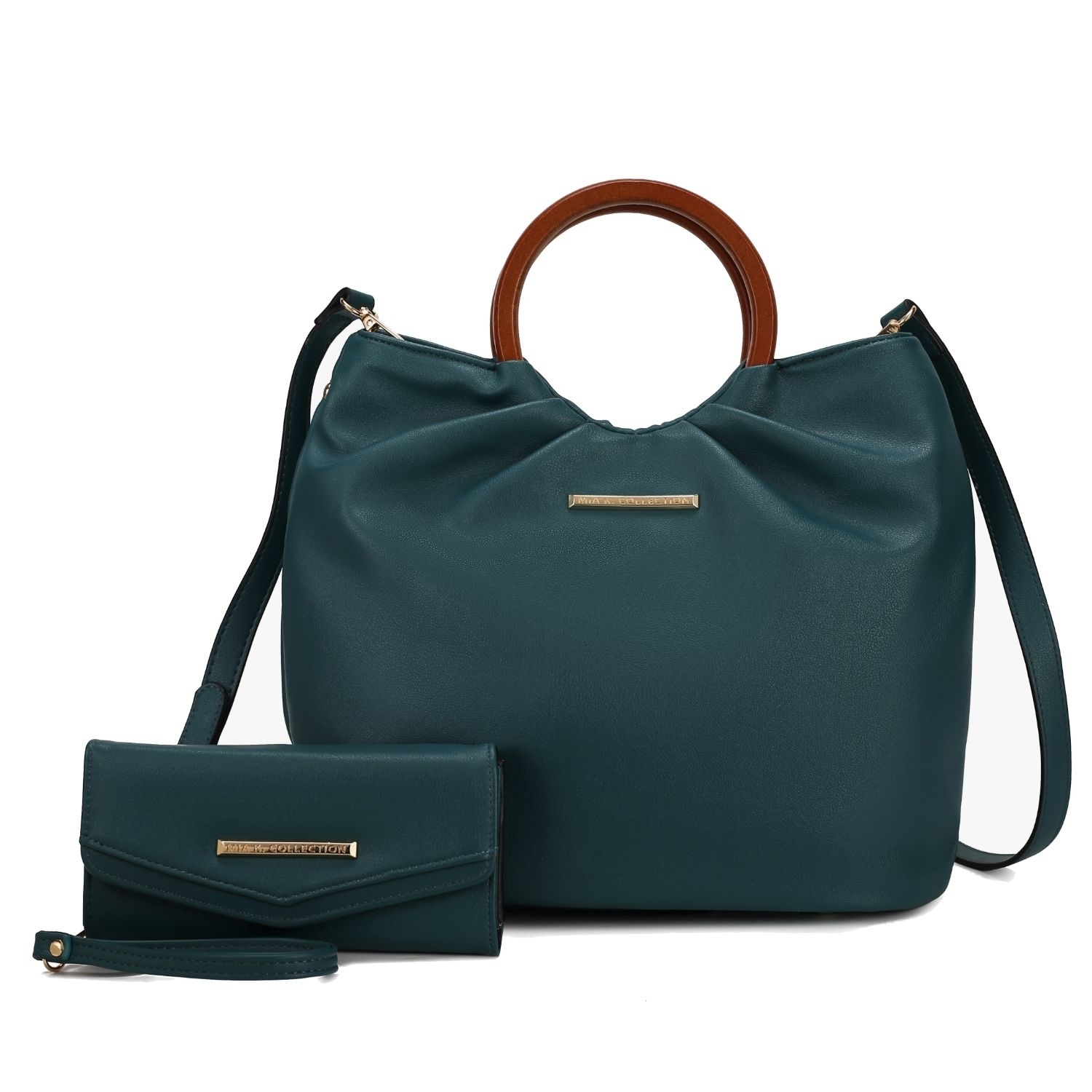 MKF Collection Leilani Vegan Leather Tote Bag With Wallet By Mia K - 2 Pieces - Teal