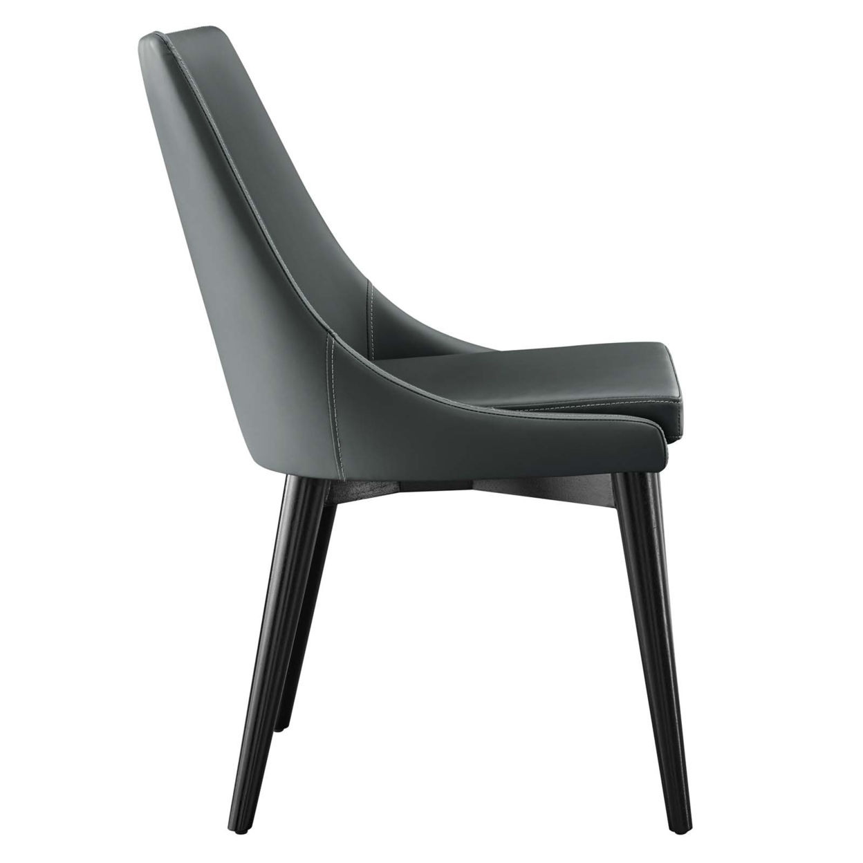 Viscount Vegan Leather Dining Chair, Gray