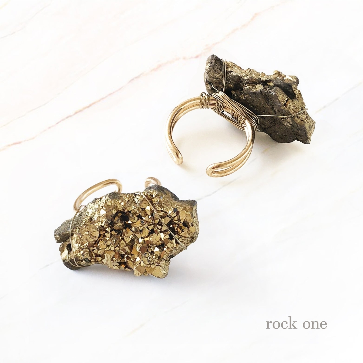 Natural Crystal Rock Ring - Rock One