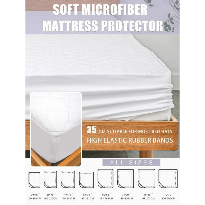 Fitted Sheet, Microfiber Mattress Pad, Soft Breathable Argyle Quilted Mattress Cover,Twin/Full/Queen/King - 180*200