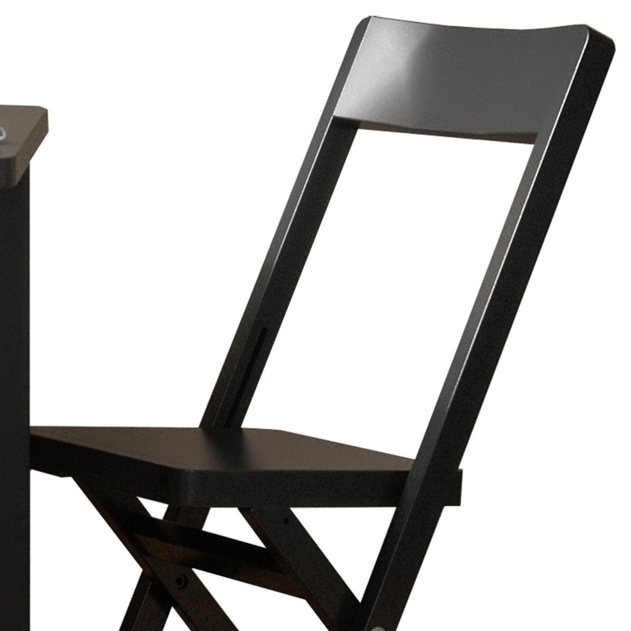 3 Piece Corner Table Set With 2 Chairs Modern, Espresso Brown Rubberwood- Saltoro Sherpi