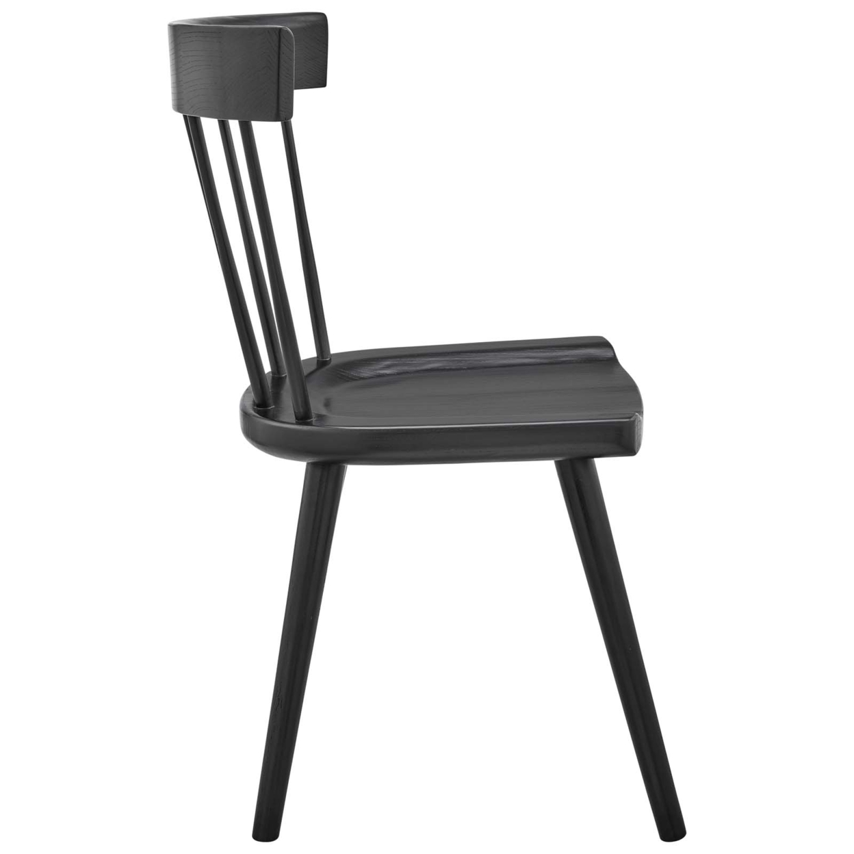 Sutter Wood Dining Side Chair Set Of 2, Black