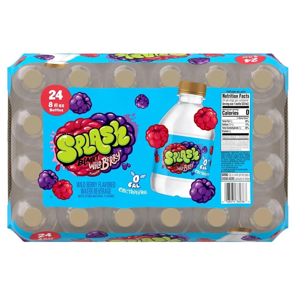 Splash Blast Wild Berry Variety Pack, 8 Fluid Ounce (Pack Of 24)