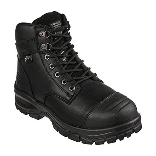 Skechers Men's Work Ruddle - Midap ST Metatarsal Guard Steel Toe Boot BLACK - BLACK, 13