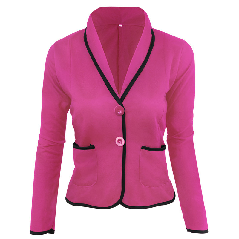 Plain Casual Suits For Women - Rose, 4XL