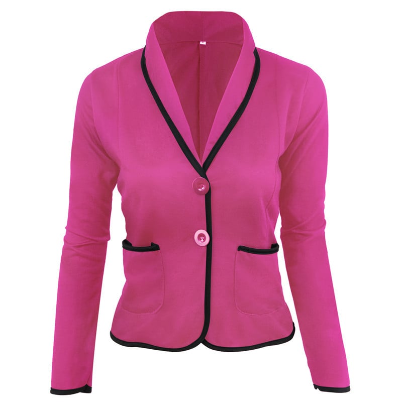 Plain Casual Suits For Women - Rose, 6XL