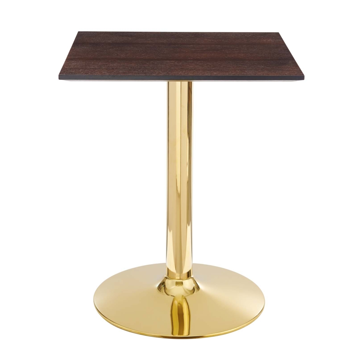 Verne 24 Square Dining Table, Gold Cherry Walnut