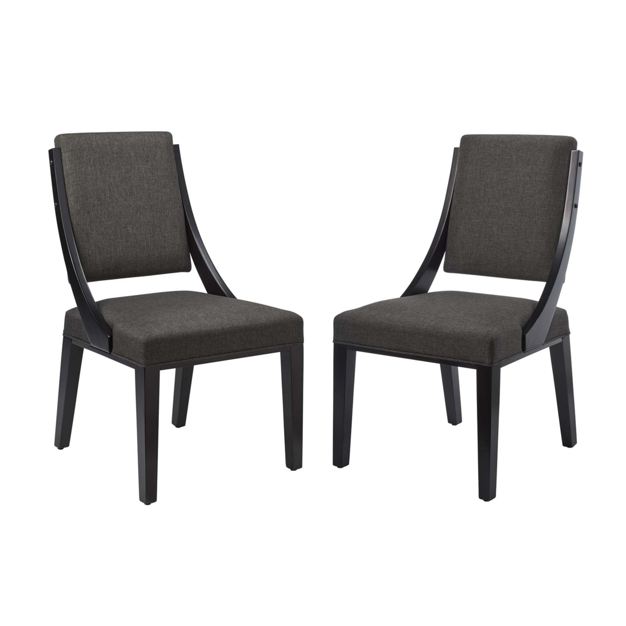 Cambridge Upholstered Fabric Dining Chairs - Set Of 2, Gray