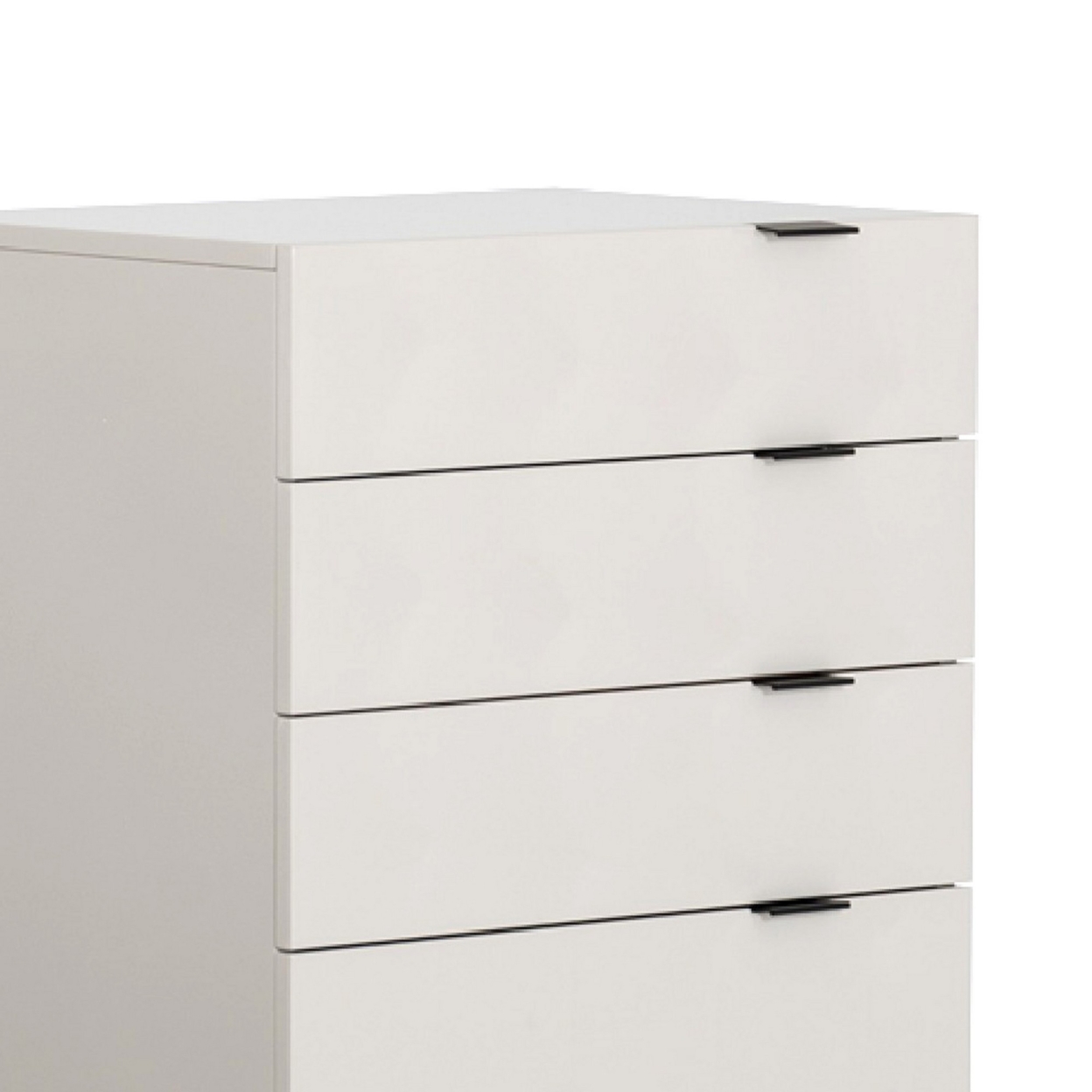 Cid 44 Inch Modern Tall Dresser Chest, 5 Drawers, Metal Base, Gray- Saltoro Sherpi