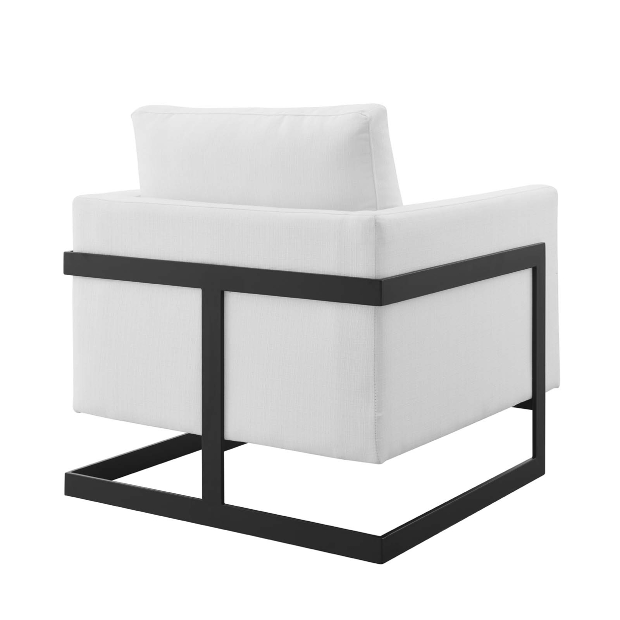 Posse Upholstered Fabric Accent Chair, Black White