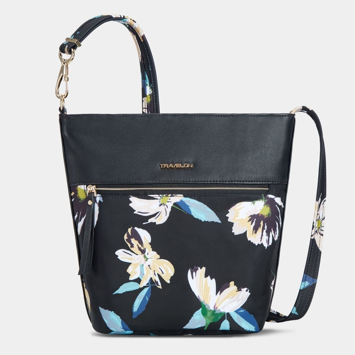 Travelon Addison Bucket Bag Midnight Floral - 43491-50C ONE SIZE MIDNIGHT FLORAL