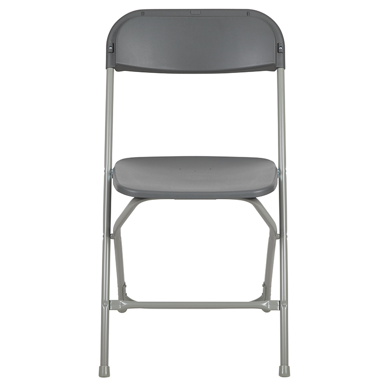 Hercules? Series Plastic Folding Chair - Grey - 2 Pack 650LB Weight Capacity Comfortable Event Chair-Lightweight Folding Chair