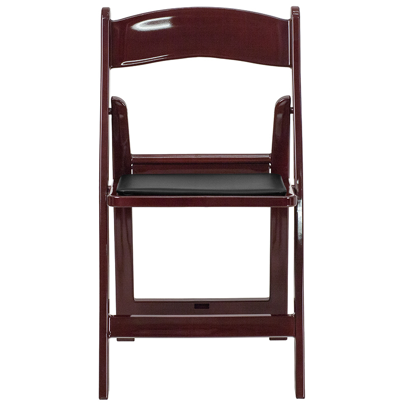 Hercules? Folding Chair - Red Mahogany Resin - 2 Pack 1000LB Weight Capacity Comfortable Event Chair - Light Weight Folding Chair
