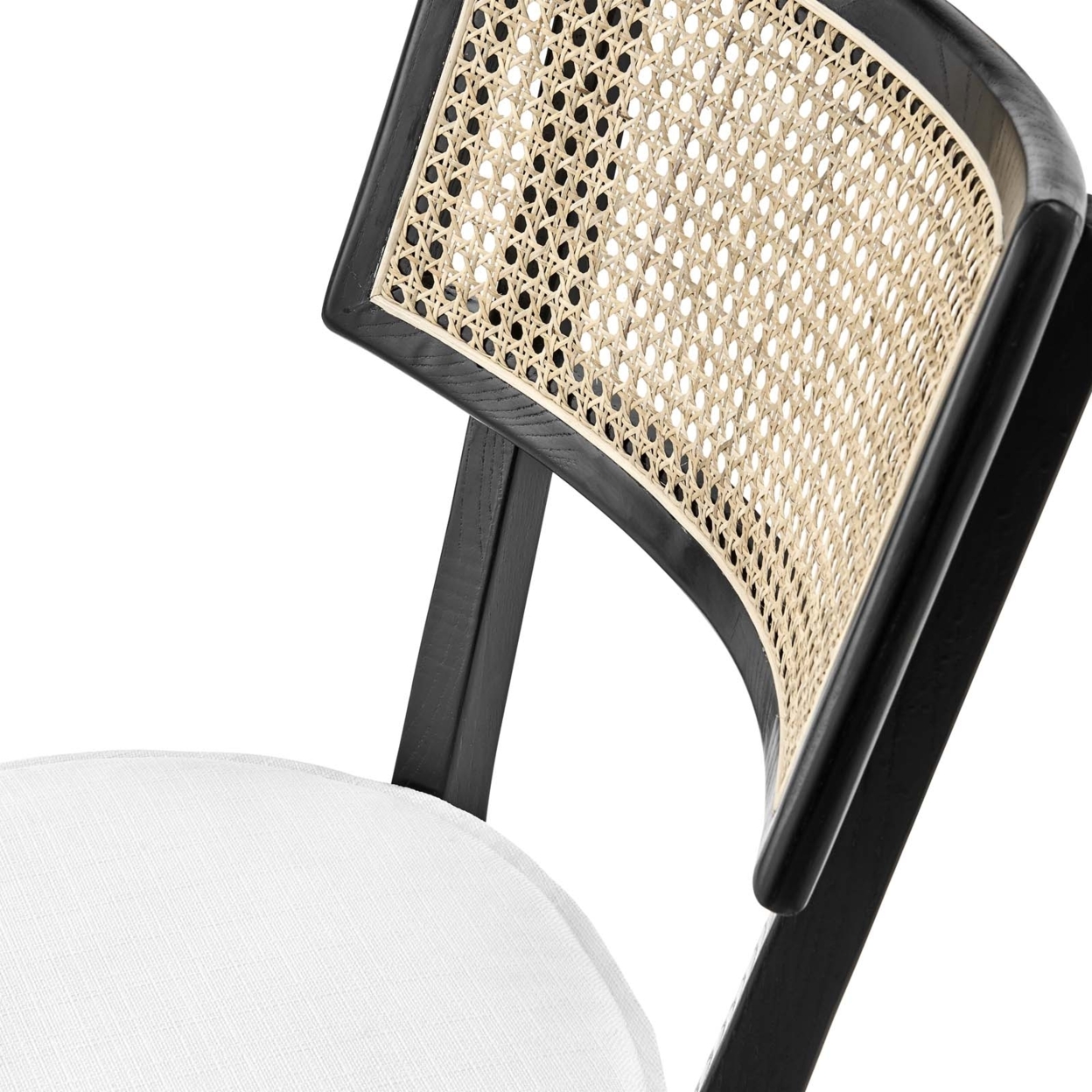 Caledonia Wood Dining Chair, Black White