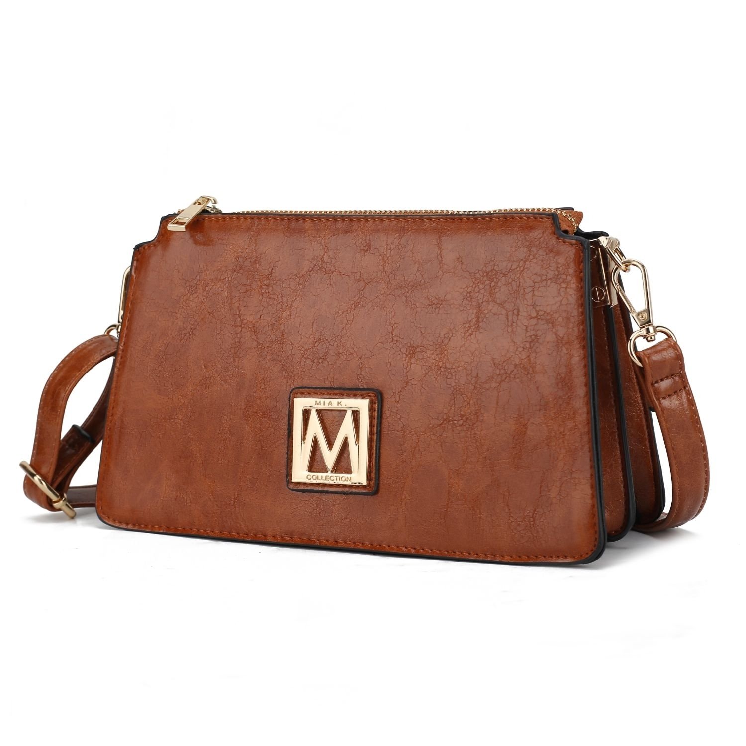 MKF Collection Domitila Vegan Leather Women's Shoulder Handbag By Mia K - Cognac