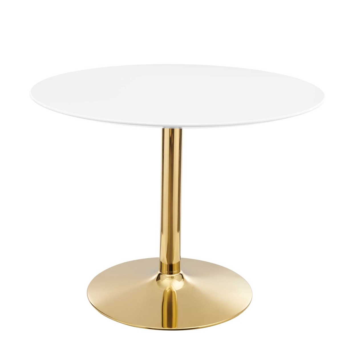 Verne 40 Dining Table, Gold White