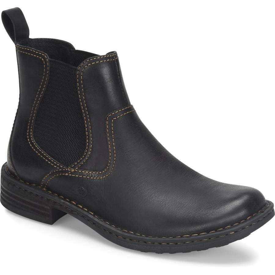 Born Men's Hemlock Boot Black Full Grain Leather - H32603 BLACK F/G - BLACK F/G, 13