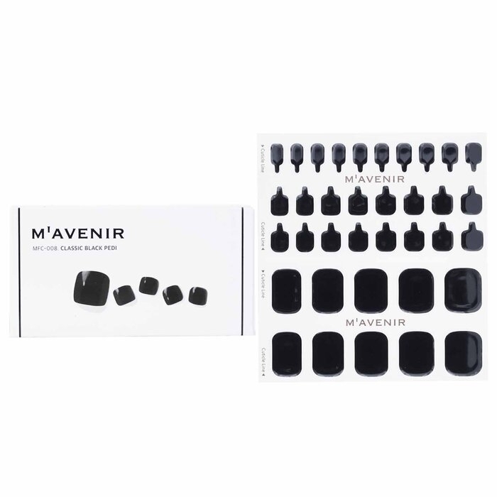 Mavenir - Nail Sticker (Black) - # Classic Black Pedi(36pcs)