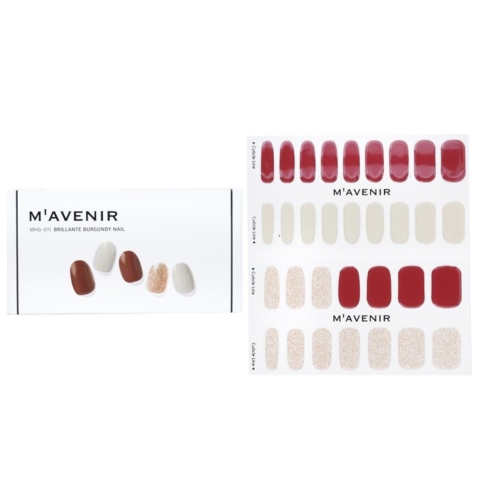 Mavenir - Nail Sticker (Red) - # Brillante Burgundy Nail(32pcs)