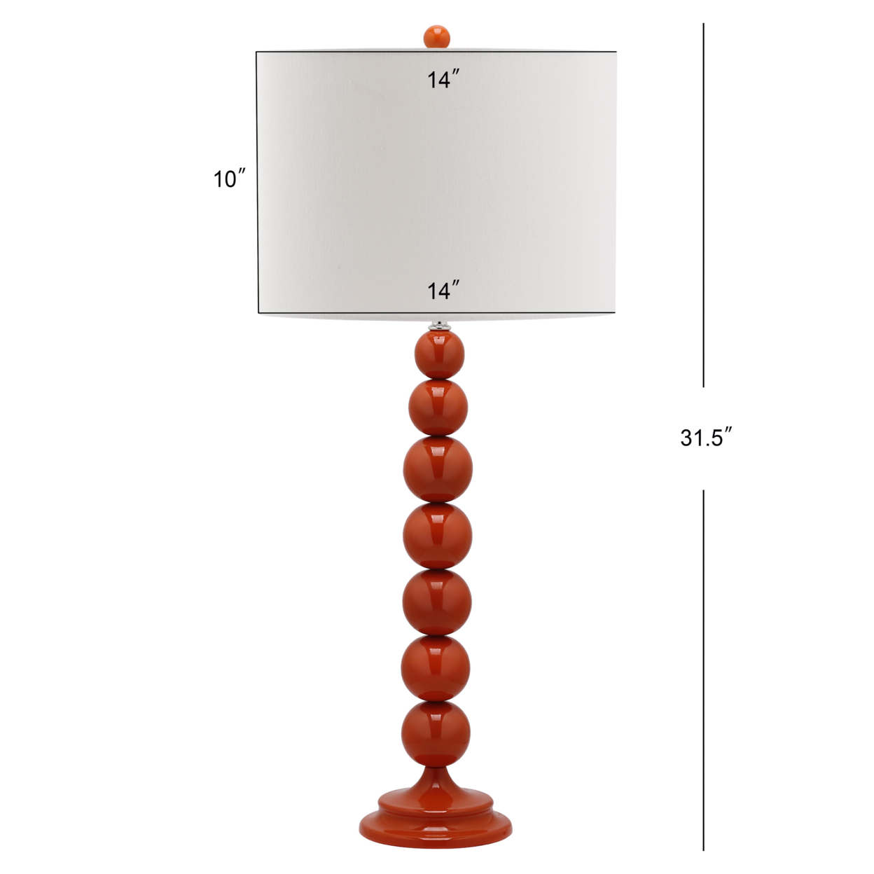 SAFAVIEH Jenna Stacked Ball Table Lamp (Set Of 2) , Orange ,
