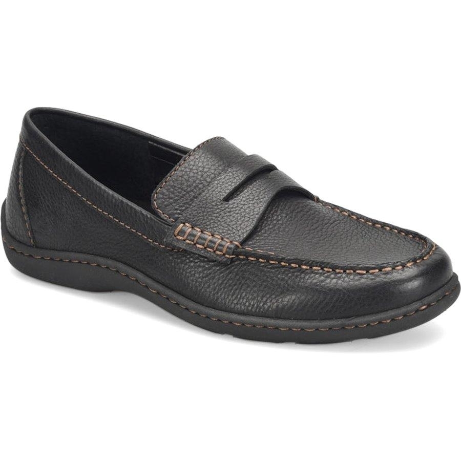 Born Men's Simon III Loafer Black Full Grain Leather - BM0010903 BLACK F/G - BLACK F/G, 11.5