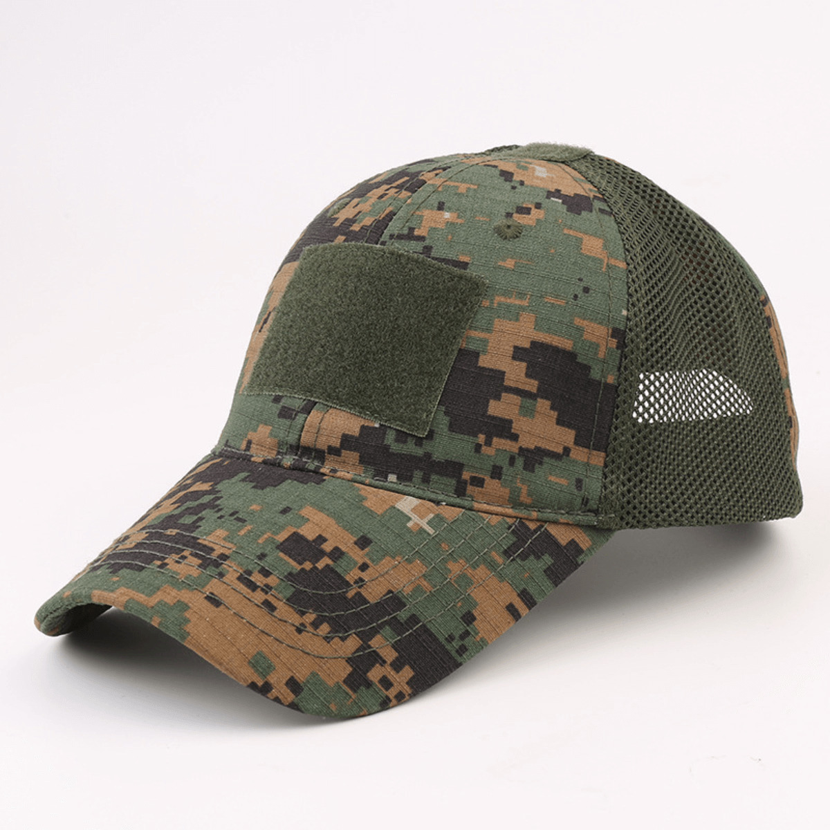 Tactical-Style Patch Hat With Adjustable Strap - BDU Digital