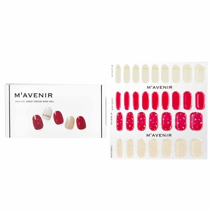 Mavenir - Nail Sticker (Red) - # Sweet Dream Wine Nail(32pcs)