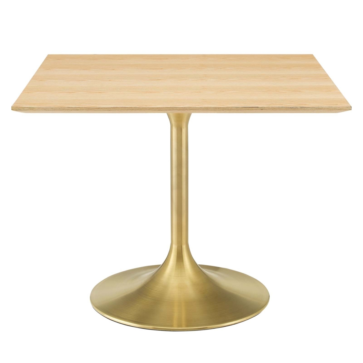 Lippa 40 Square Wood Dining Table, Gold Natural
