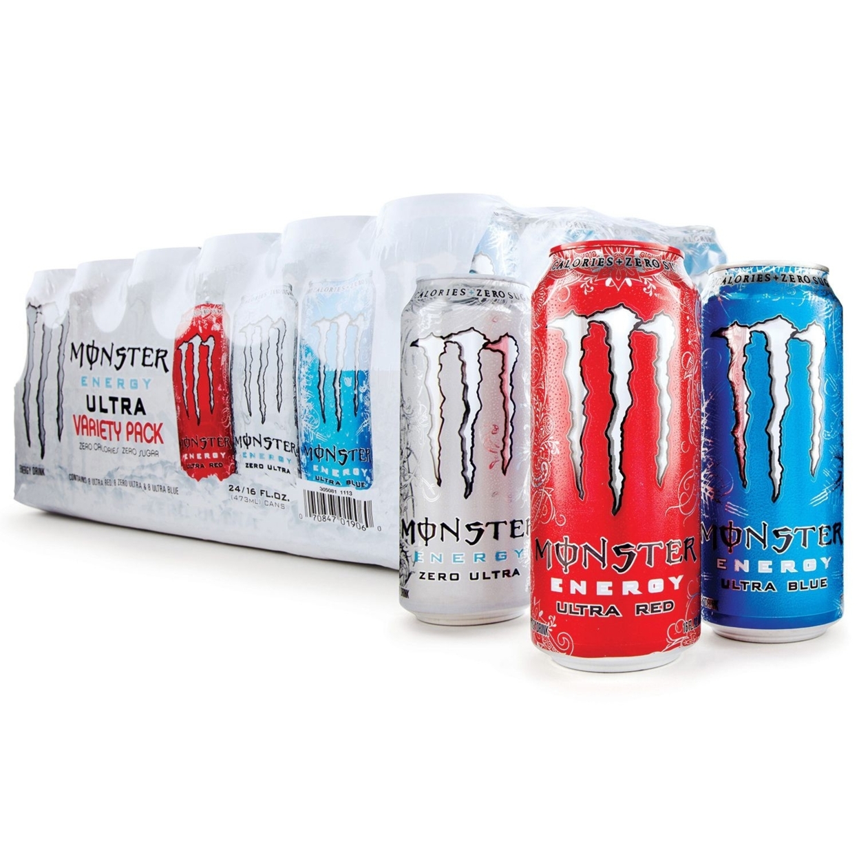 Monster Ultra Variety Pack (16 Ounce Cans, 24 Pack)