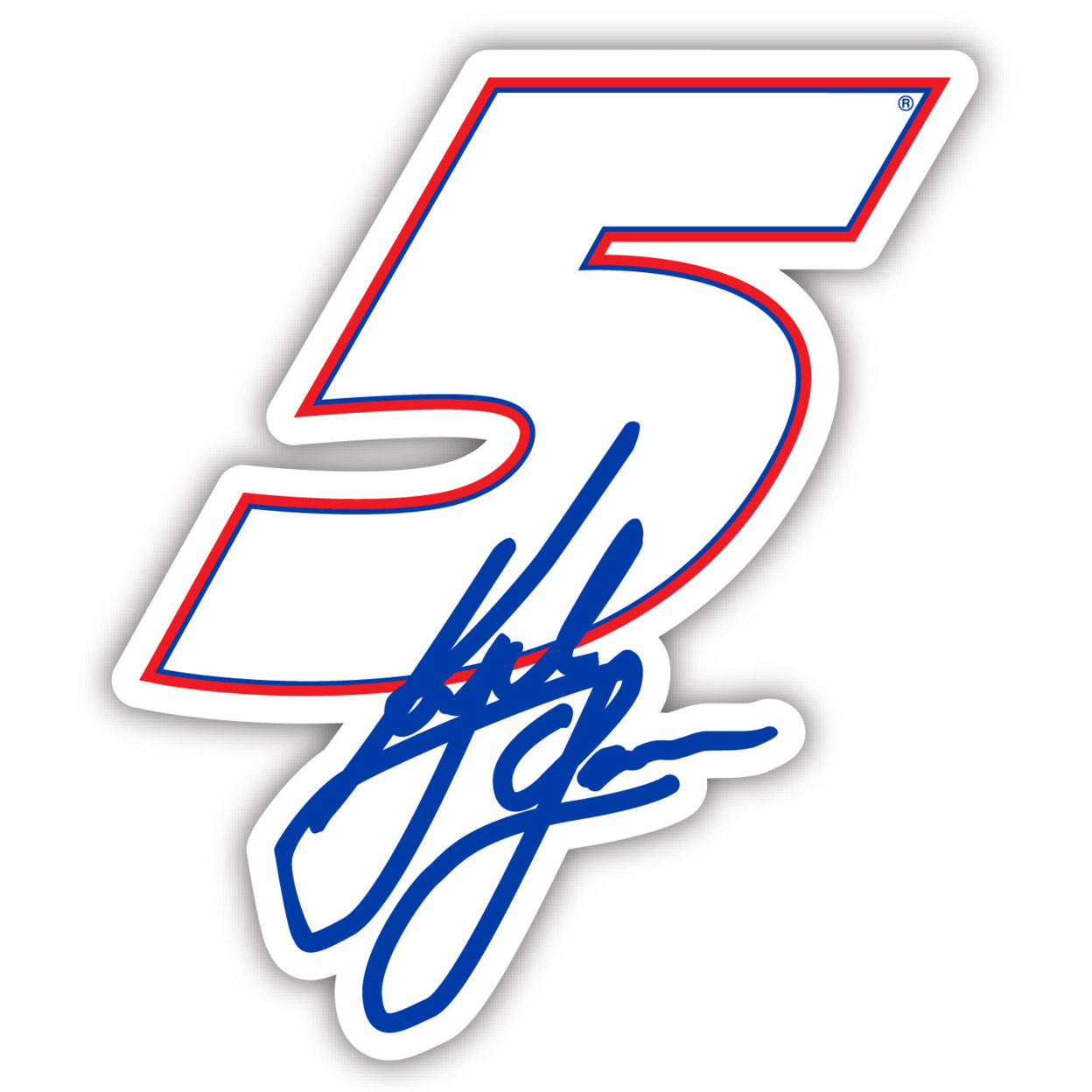 Kyle Larson # 5 NASCAR Laser Cut Decal 4 Inches