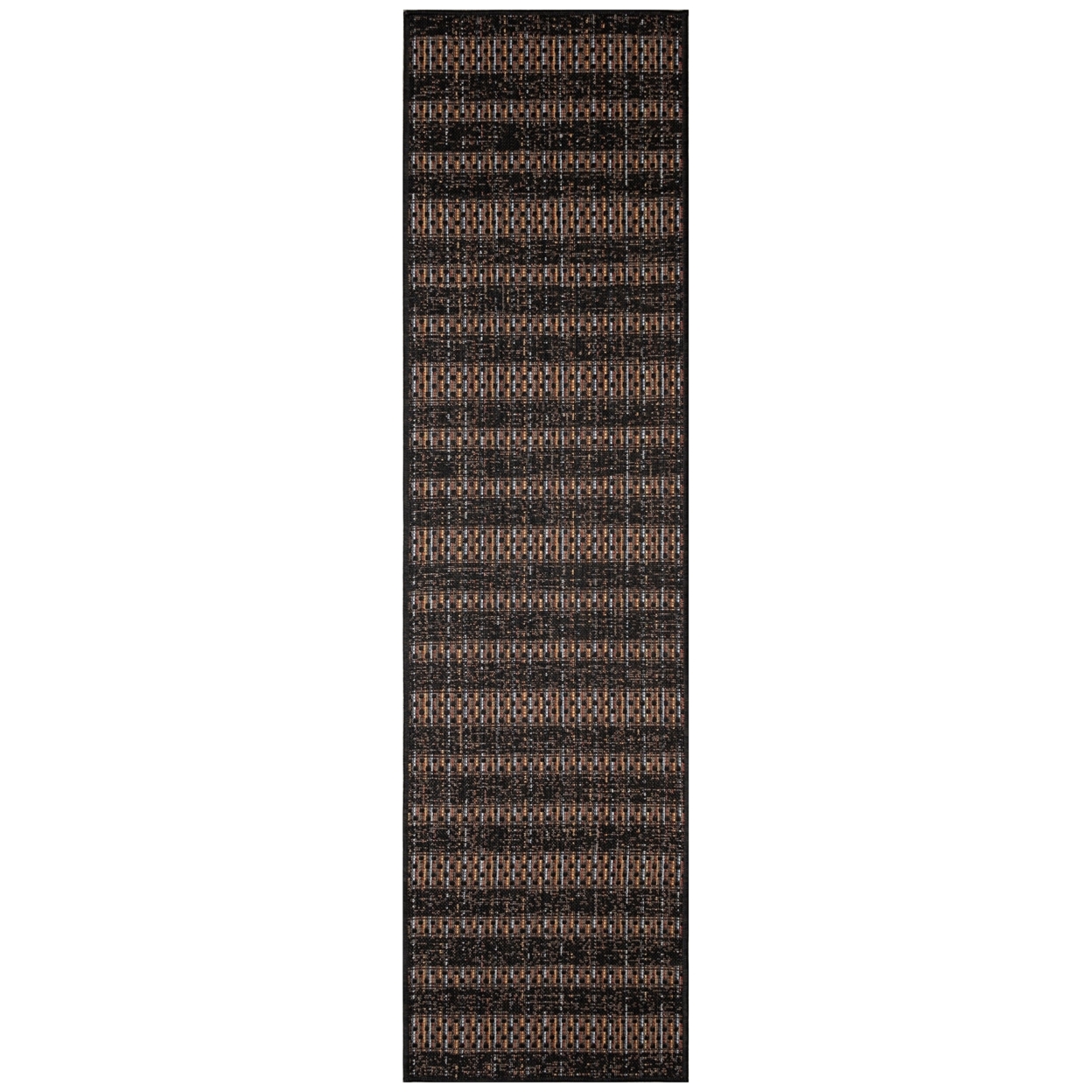 Liora Manne Avena Panel Stripe Indoor Outdoor Area Rug Midnight - 1'11 X 7'6