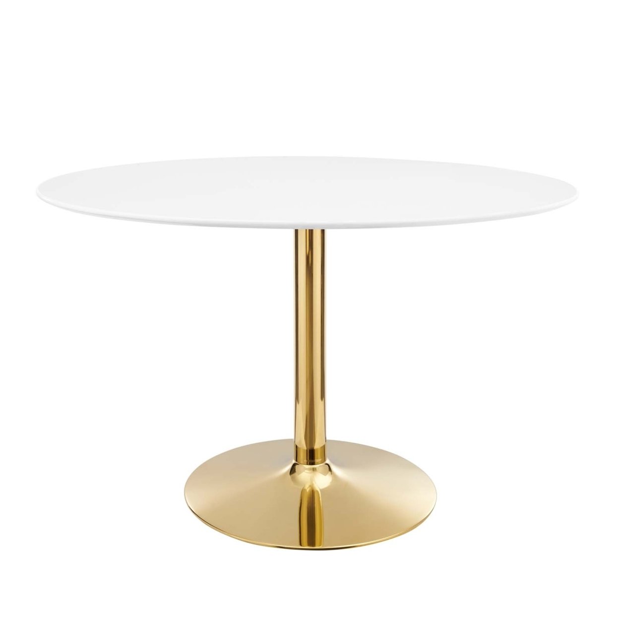 Verne 48 Oval Dining Table, Gold White