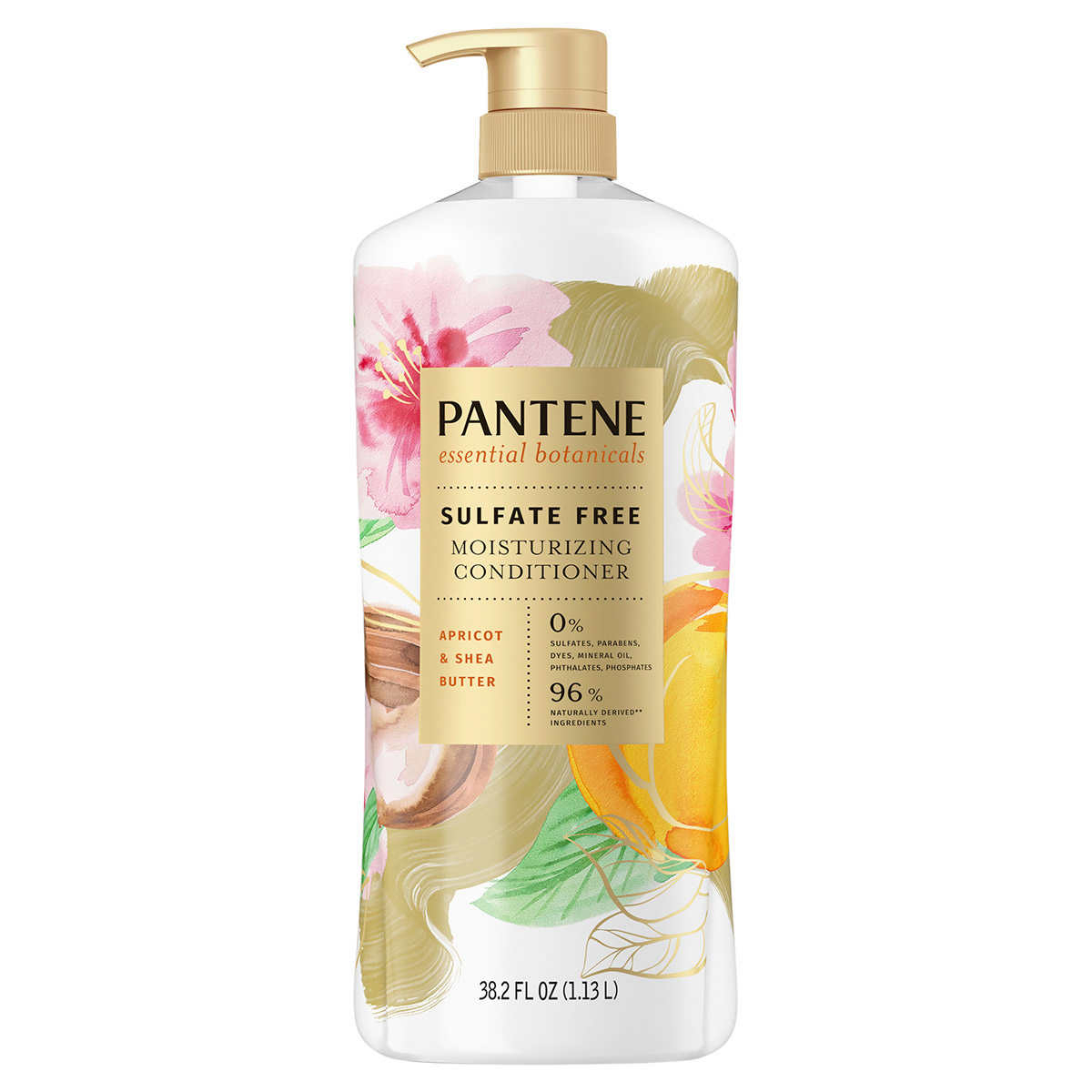 Pantene Essential Botanicals Conditioner, Apricot & Shea Butter (38.2 Fl Oz)