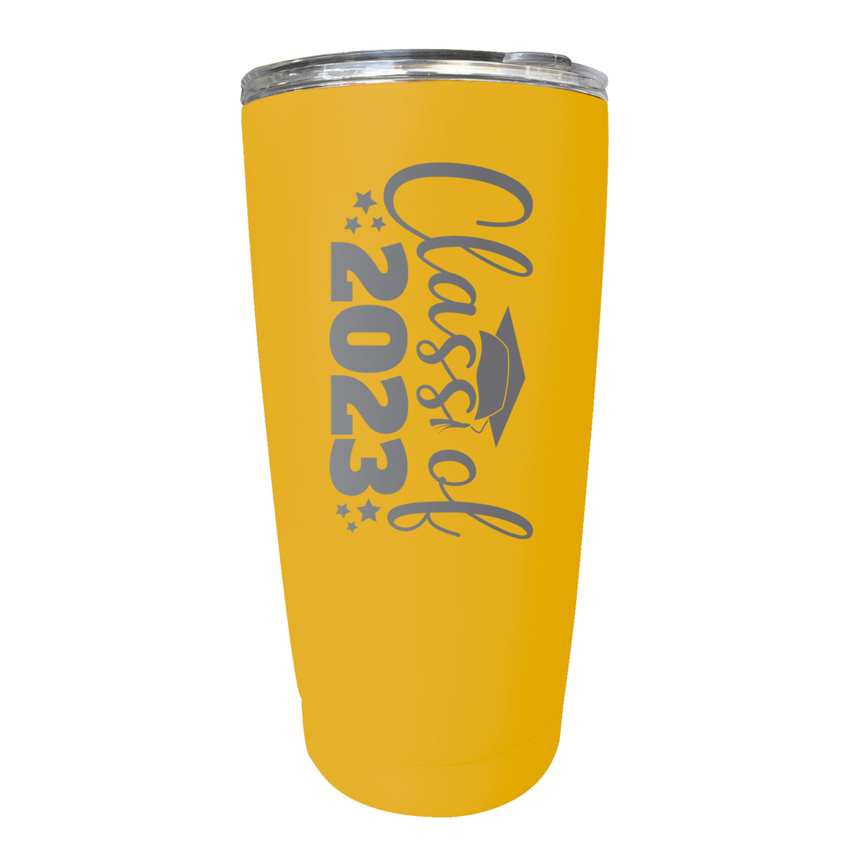 Class Of 2023 Graduation 16 Oz Engraved Stainless Steel Insulated Tumbler Colors - Yellow