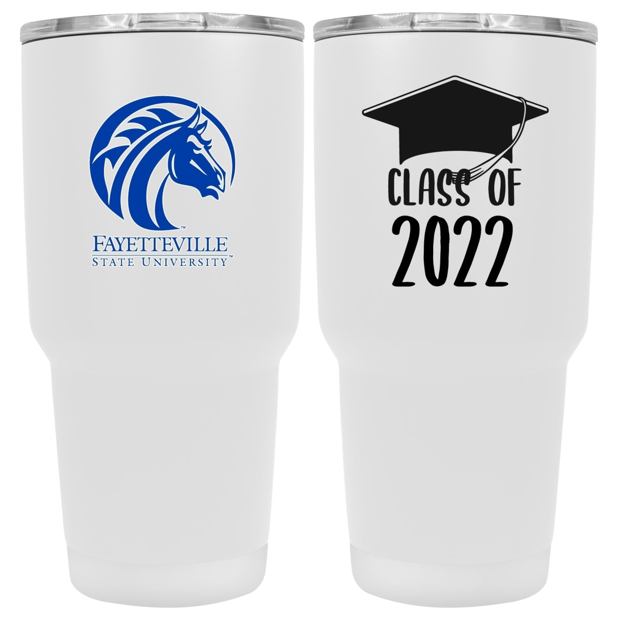 Fayettville State University 24 OZ Insulated Stainless Steel Tumbler White