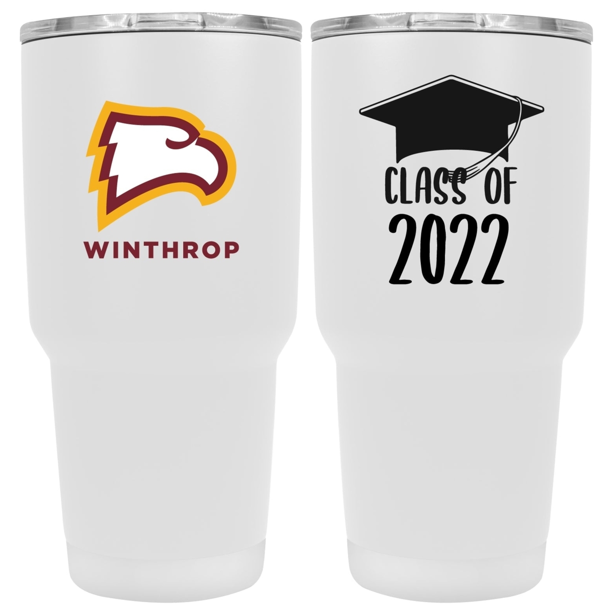 Winthrop Univeristy 24 OZ Insulated Stainless Steel Tumbler White