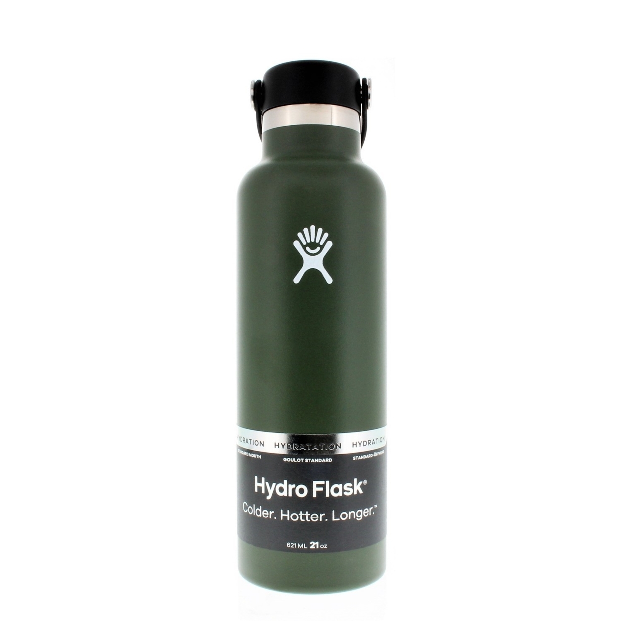 Hydro Flask Standard Mouth Water Bottle With Flex Cap 21oz/621ml - Olive