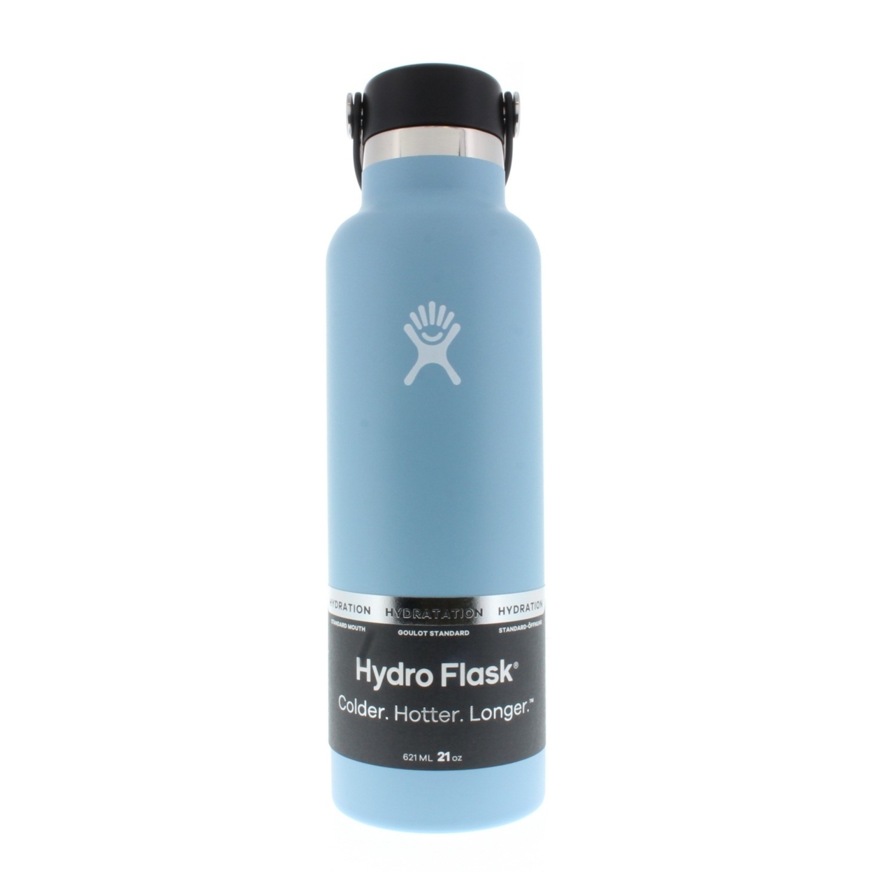 Hydro Flask Standard Mouth Water Bottle With Flex Cap 21oz/621ml - Black