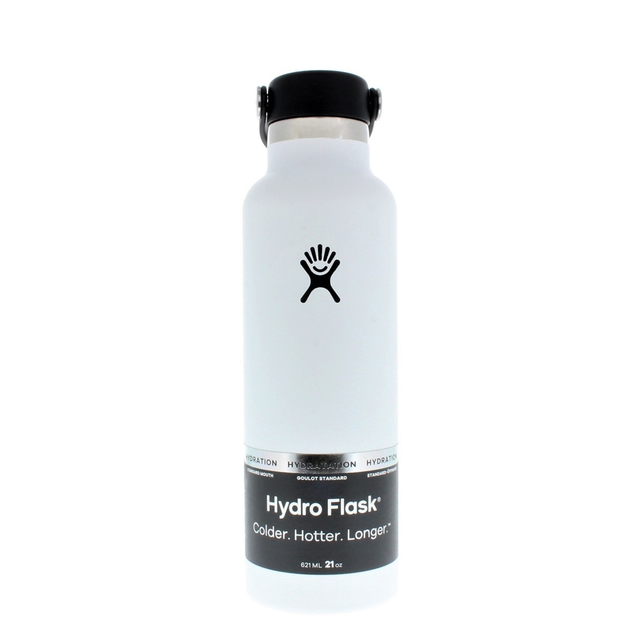 Hydro Flask Standard Mouth Water Bottle With Flex Cap 21oz/621ml - White