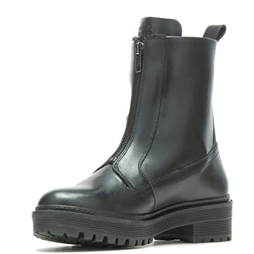 HARLEY-DAVIDSON FOOTWEAR Women's Carney Front Zip Mid Calf Boot BLACK - BLACK, 11