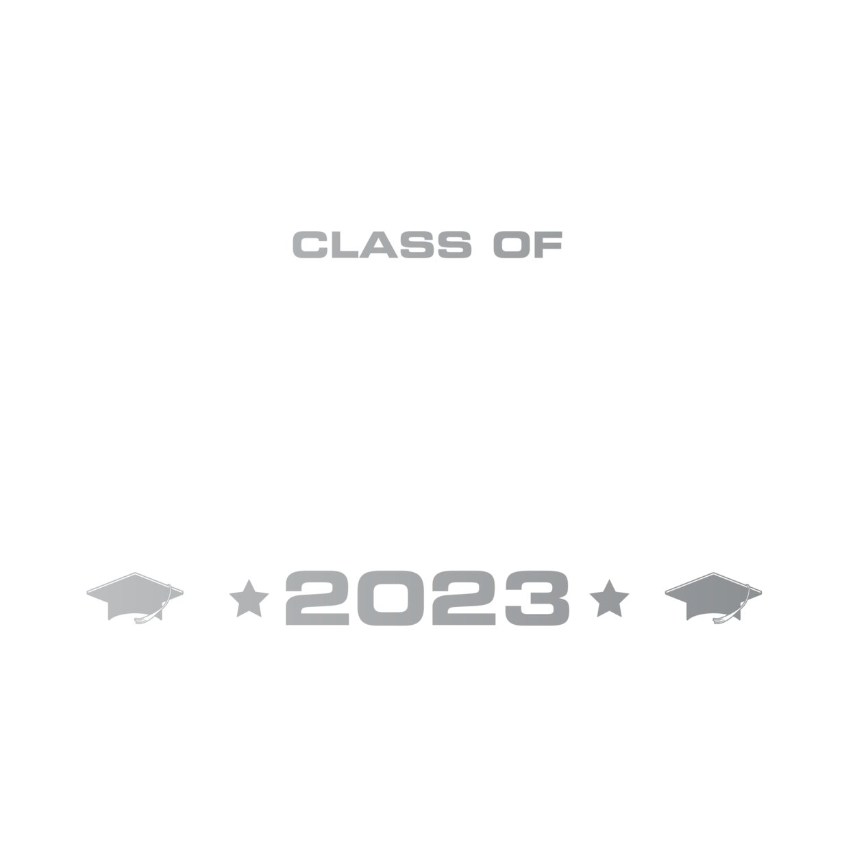 Class Of 2023 Senior Graduation License Plate Frame - Black, Etched
