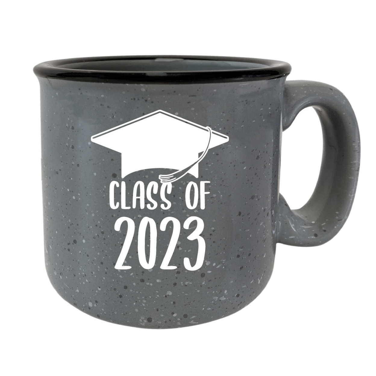 Class Of 2023 Grad Speckled Ceramic Camper Coffee Mug 16oz - Gray, Single
