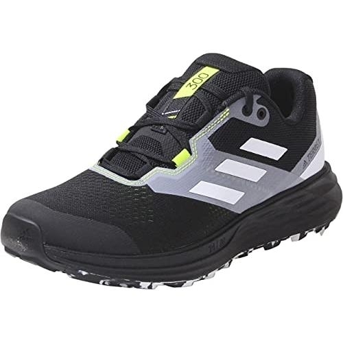 Adidas Men's Terrex Two Flow Trail Running Shoe CORE BLACK/CRYSTAL WHITE/SOLAR YELLOW - CORE BLACK/CRYSTAL WHITE/SOLAR YELLOW, 7