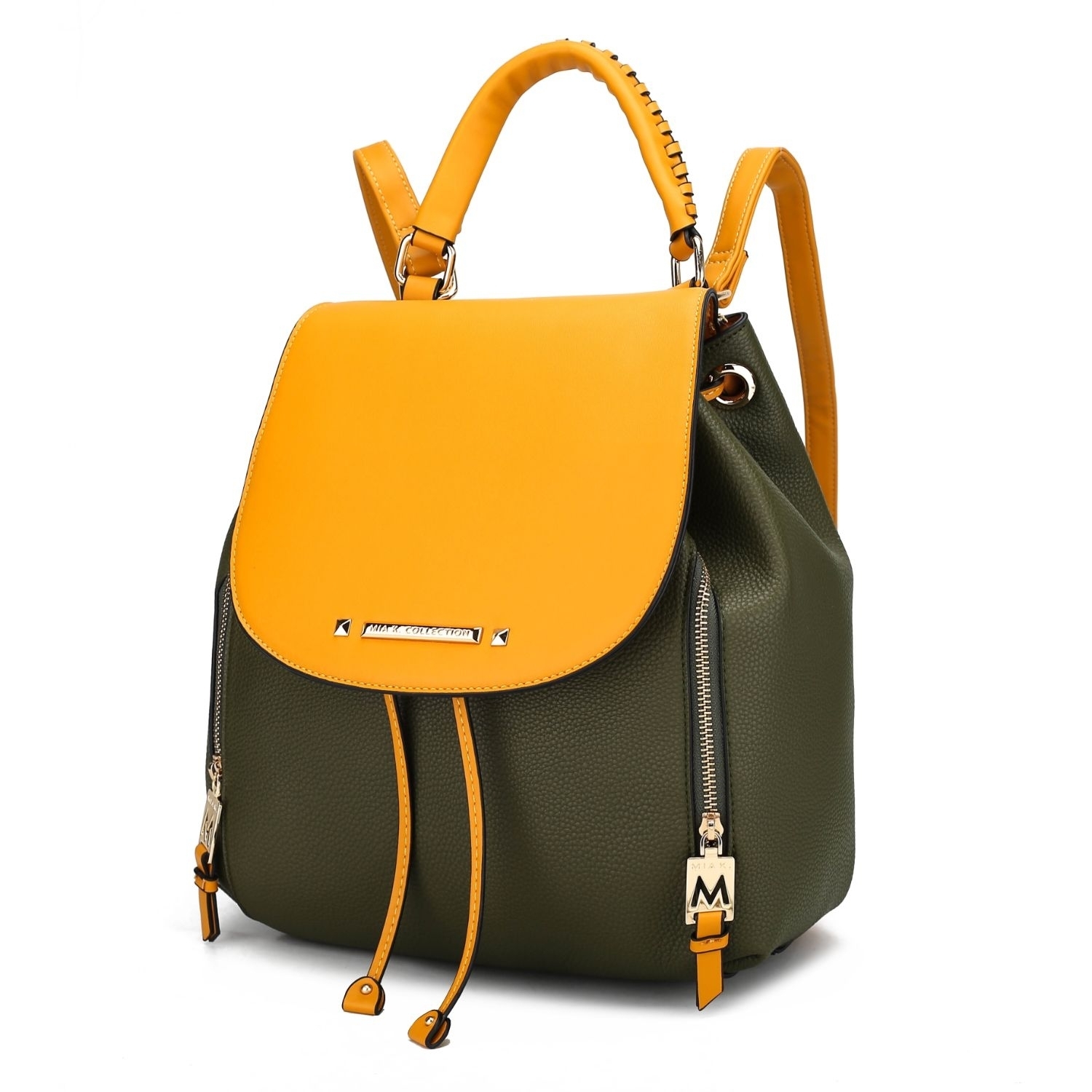 MKF Collection Kimberly Fashion Backpack By Mia K. - Olive Mustard