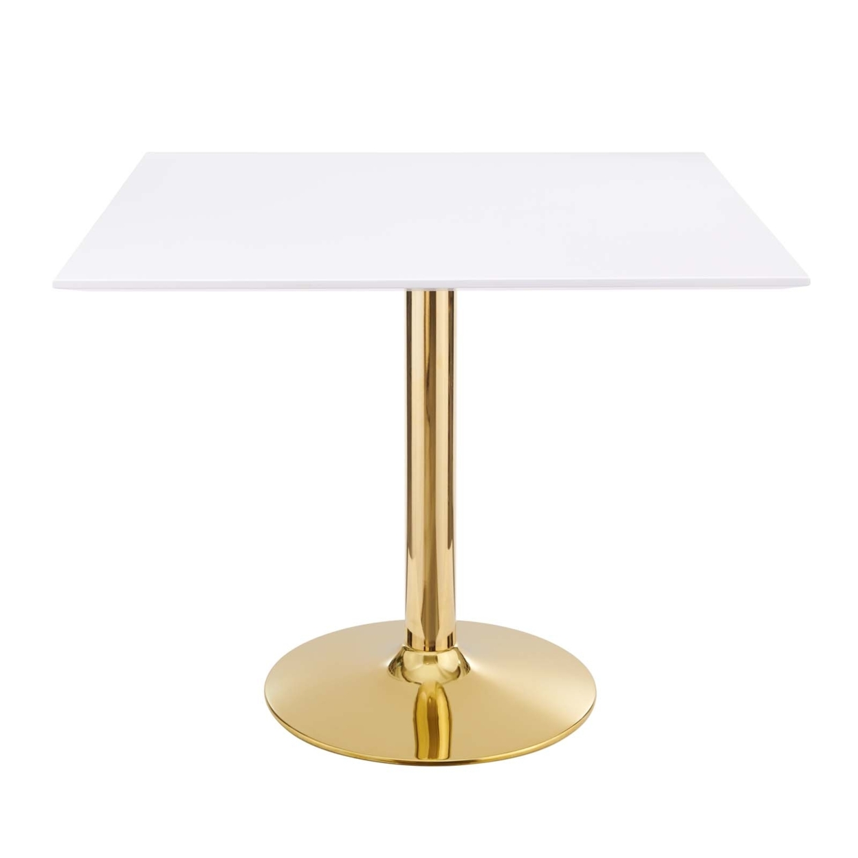 Verne 35 Square Dining Table, Gold White